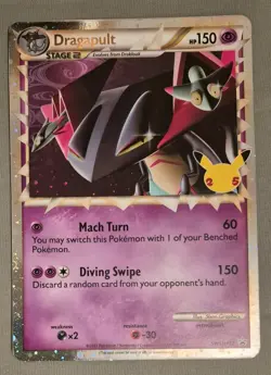 DRAGAPULT PRIME SWSH132 Celebrations Pokemon Card Near Mint JUMBO Oversized - Image 1