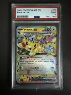 Pikachu EX 057/191 SSP EN - PSA 9 MINT - 2024 Pokemon Surging Sparks - Image 1