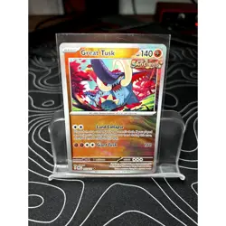 Great Tusk 055/131 Masterball Reverse Holo Prismatic Evolutions Pokemon Card - Image 2