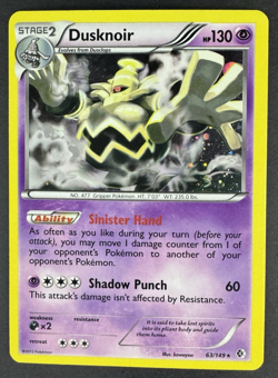 Dusknoir 63/149 Holo Rare - Boundaries Crossed - Pokemon TCG - NM/LP - Image 1