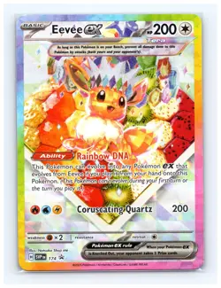 💥 Eevee EX # 174 Pokemon SV Prismatic Evolutions Black Star Promo Rare Holo TCG - Image 1