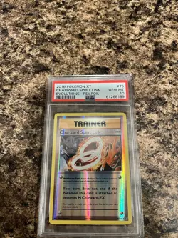 2016 Pokemon XY Evolutions Charizard Spirit Link Holo Rev Foil PSA 10 Gem Mint - Image 1