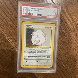 Pokemon Chansey Base Set 2 Holo Rare #3 PSA 9 Mint - Image 1