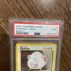 Pokemon Chansey Base Set 2 Holo Rare #3 PSA 9 Mint - Image 2