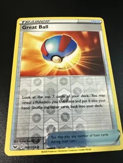 Pokemon TCG: Great Ball - 164/202 - Reverse Holo - Sword & Shield - MP - Image 1