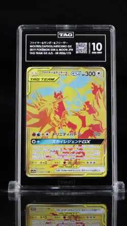 2019 Pokemon Japanese Tag All Stars Moltres Zapdos Articuno GX Gold 226 TAG 10 - Image 1
