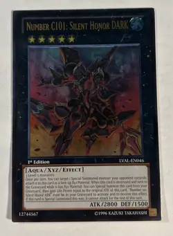 Number C101: Silent Honor DARK LVAL-EN046 Ultimate Rare 1st Edition LP - Image 2