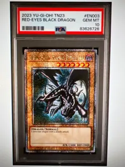 YUGIOH PSA 10 2023 Red-Eyes Black Dragon TN23-EN003 Quarter Century Rare - Image 1