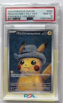 PSA 10Pikachu with Grey Felt Hat 085 Sv: Scarlet & Violet Promo Cards Regular - Image 1