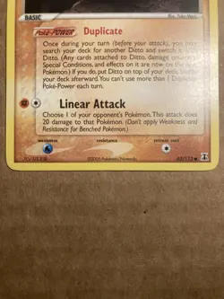 Ditto (Geodude) Pokemon Card Delta Species 62/113 NM - Image 4