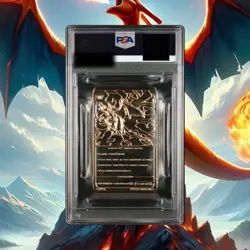 1999 Pokemon Burger King 23 K Gold Plated Charizard Card PSA 8 w/ Original Box - Image 4