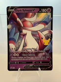 Pokemon TCG: Dark Sylveon V SWSH134 - Black Star Celebrations Promo Holo Card-NM - Image 1