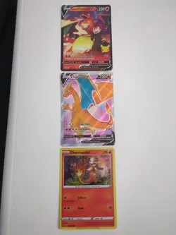 Pokemon Holo Promo Card Lot 3 Lance's Charizard V SWSH133 050 Charmander SWSH092 - Image 1