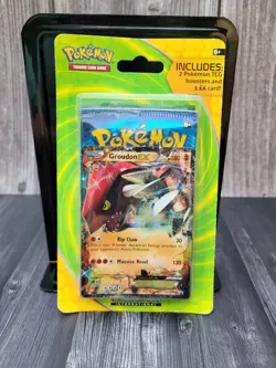 Pokemon XY 2 Booster Packs w/Groudon EX XY42 Promo Card -Sealed in Blister- 2014 - Image 1
