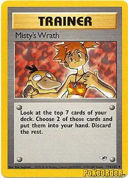 Pokemon Gym Heroes Uncommon Card - Misty's Wrath 114/132 - Image 1