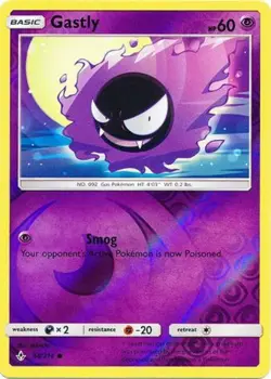 POKEMON CARD REVERSE HOLO GASTLY 68/214 NO 092 GAS POKEMON TCG CCG - Image 1