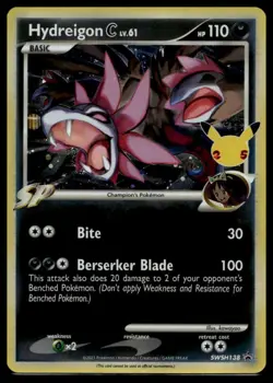 Hydreigon C SWSH138 Celebrations Black Star Promo Pokemon Card - Image 1