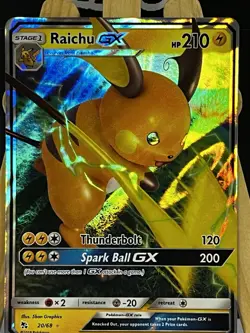 Raichu GX 20/68 - Hidden Fates - Ultra Rare Holo Pokemon Card - Near Mint (NM) - Image 1