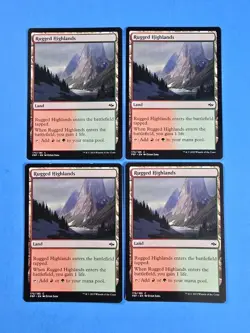 4x Rugged Highlands Fate Reforged 2015 Mtg Magic Card Dual Land Gate Mana 170 - Image 1