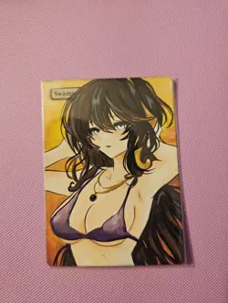 Swamp Anime Hand Painted Alter Altered Art MTG Magic the Gathering - Image 1