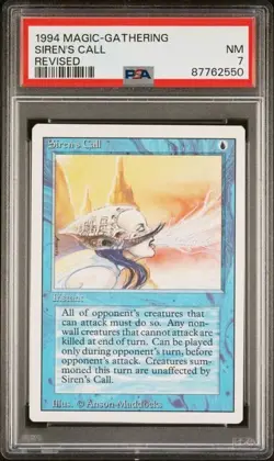 1994 MTG Magic The Gathering Revised SIREN's CALL PSA 7 - Image 1