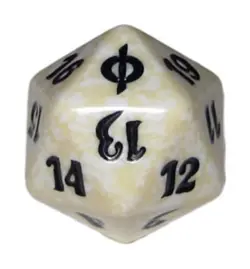 MTG Magic Spindown Die - New Phyrexia White - Lightly Used - Image 1