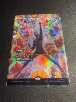 1x Borderless FOIL Thrill of Possibility, MTG, Marvel's Spider-Man, Magic NM! - Image 1