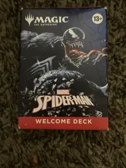 Sdcc 2025 Magic The Gathering MTG Marvel Spider-Man Venom Black Welcome Deck MTG - Image 1