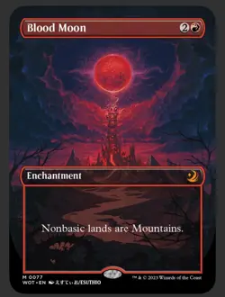 Blood Moon (Anime Borderless) Wilds of Eldraine: Enchanting Tales Regular - Image 1