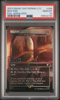 Bag End - Horizon Canopy 396 ~ Serialized Foil 049/100 LOTR MTG PSA 10 GEM MT - Image 1