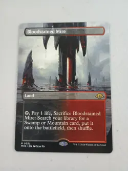 MTG - Modern Horizons 3 Bloodstained Mire 0352 Borderless Magic Fetch Land NM - Image 1