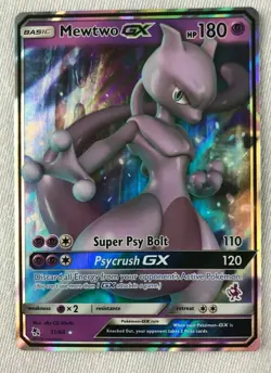 Mewtwo GX ULTRA RARE 31/68 Pokemon SM Battle Academy Hidden Fates Set HOLO NM - Image 3