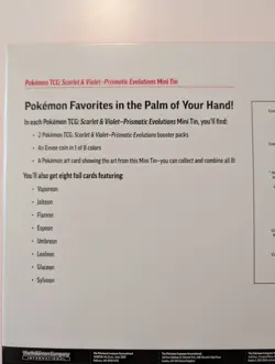 Pokemon TCG Prismatic Evolutions Eeveelutions Mini-Tin Bundle w/ Promos (Costco) - Image 4