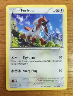 Uncommon Furfrou Pokemon Card, Flashfire Set 87/106 - Image 1