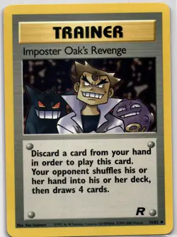 Imposter Oak's Revenge Uncommon Team Rocket 76/82 NM Pokemon - Image 1