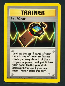PokeGear Trainer 88/111 Rare Pokemon 2000 Neo Genesis LP/NM - Image 1