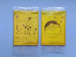 Pokemon Celebrations Pikachu V & PokeBall Gold Promos SEALED SWSH 145 & SWSH 146 - Image 1
