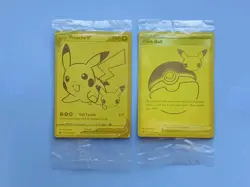 Pokemon Celebrations Pikachu V & PokeBall Gold Promos SEALED SWSH 145 & SWSH 146 - Image 2