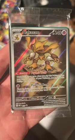 Alakazam Pokemon Mega Evolutions - ETB Promo Black Star 009 SEALED MINT PACK - Image 1