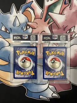 PSA 9 MINT Pokemon TCG Slab 1999 Base Squirtle Wartortle Duo - Image 2