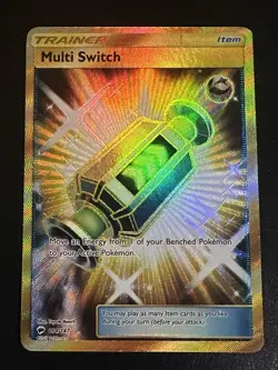 Multi Switch 164/147 Pokemon Burning Shadows Gold Secret Rare Holo NM - Image 1