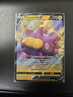 Pokemon Card Pincurchin v Swsh02: Rebel Clash #072/192 Holo - Image 1