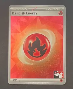 Pokemon Card Basic Fire Energy 010 Prize Pack Series Holo - Near Mint - Image 1