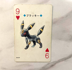 PREORDER Umbreon 9 of Hearts Gold Ho-Oh Deck Playing Poker Card Pokemon - Image 1