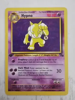 Pokemon Hypno 23/62 Fossil Non-Holo 1st Edition Card Near Mint - Image 1