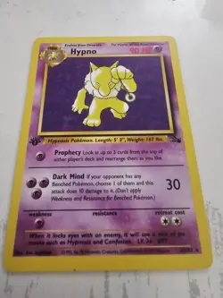 Pokemon Hypno 23/62 Fossil Non-Holo 1st Edition Card Near Mint - Image 2