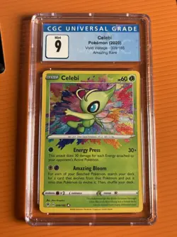 Pokemon TCG Celebi Vivid Voltage 009/185 Holo Amazing Rare Card CGC 9 Mint - Image 1