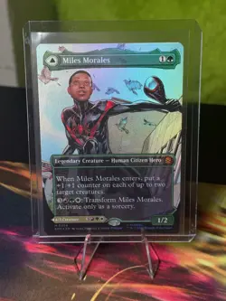 Miles Morales (0234) ( Borderless ) Marvel's Spider-Man Foil NM Magic Card - Image 1