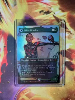 Miles Morales (0234) ( Borderless ) Marvel's Spider-Man Foil NM Magic Card - Image 3