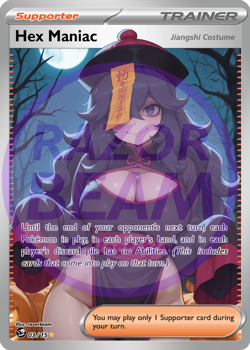 Hex Maniac Holofoil Custom Waifu Sexy Full Art Halloween Card HAUNTED TREATS - Image 4